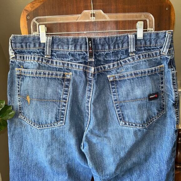 Ariat FR M4 Jeans Men’s 38X30 Blue Denim Relaxed Fit Boot Cut Workwear - Picture 7 of 8